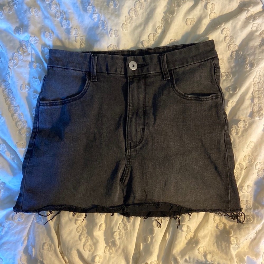 mini denim skirt